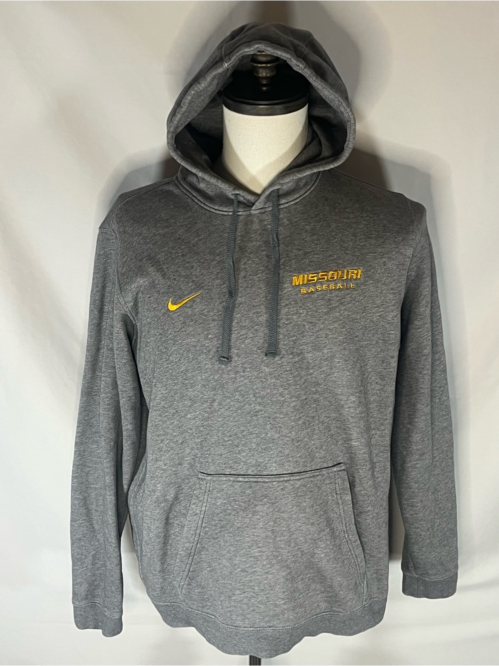 Nike University Of Missouri Tigers Baseball Embroidered Pullover Hoodie Large